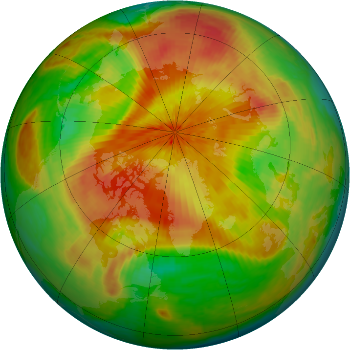 Arctic ozone map for 04 May 2004